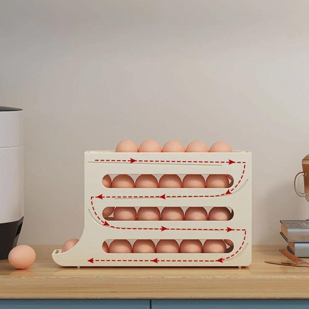 New Refrigerator Automatic Scrolling Egg Rack