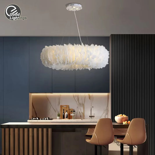 Nordic Feather Led Chandelier