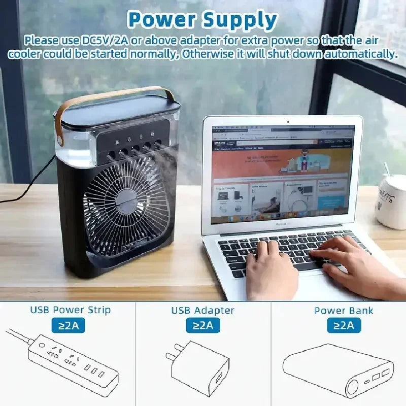 Portable Air Conditioner Fan Humidifier For Home